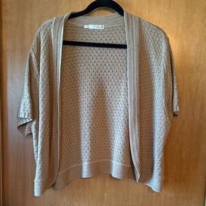 Maurices Light Brown Open-Front Cardigan